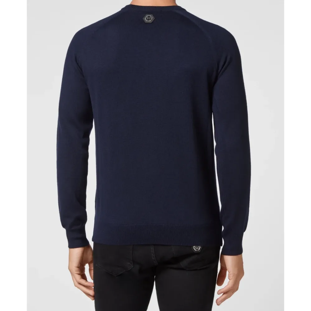 Heren Philipp Plein Truien & Vesten^Wollen Trui Ronde Hals