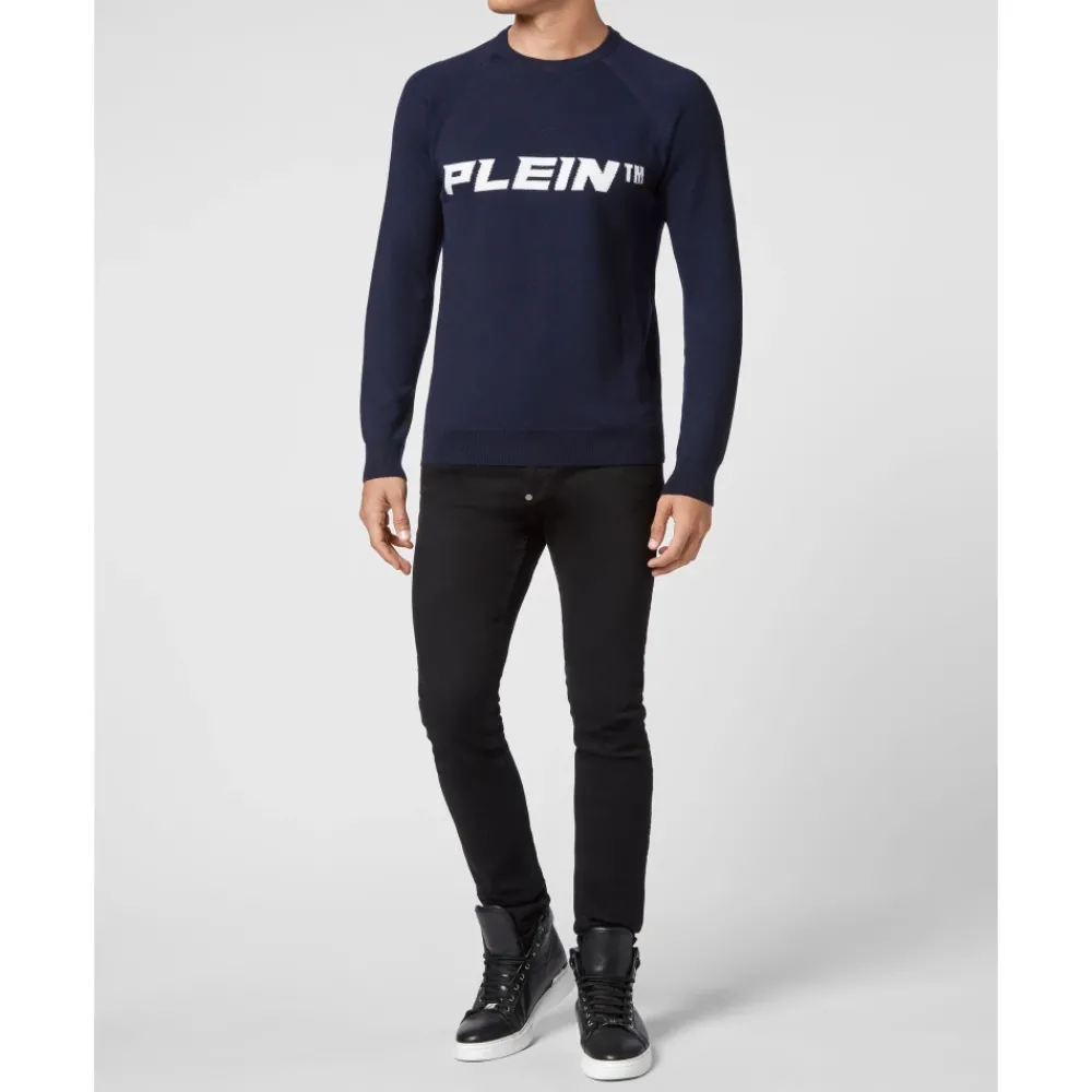 Heren Philipp Plein Truien & Vesten^Wollen Trui Ronde Hals