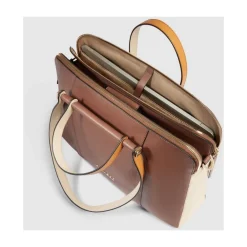 DAMES Piquadro Laptoptassen^Women's laptop and Pad® bag with two dividers,RFID and shock absorbing protection