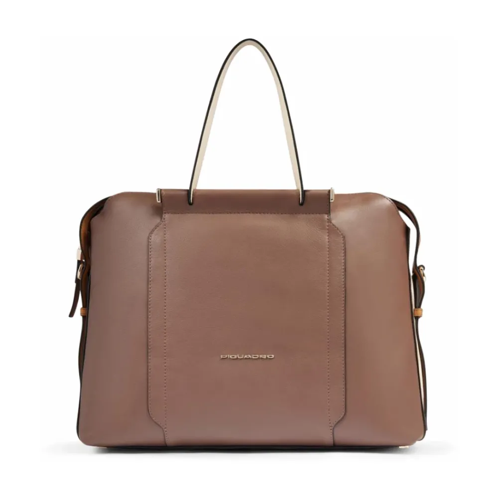 DAMES Piquadro Women's laptop and Pad® bag with two dividers,RFID and shock absorbing protection