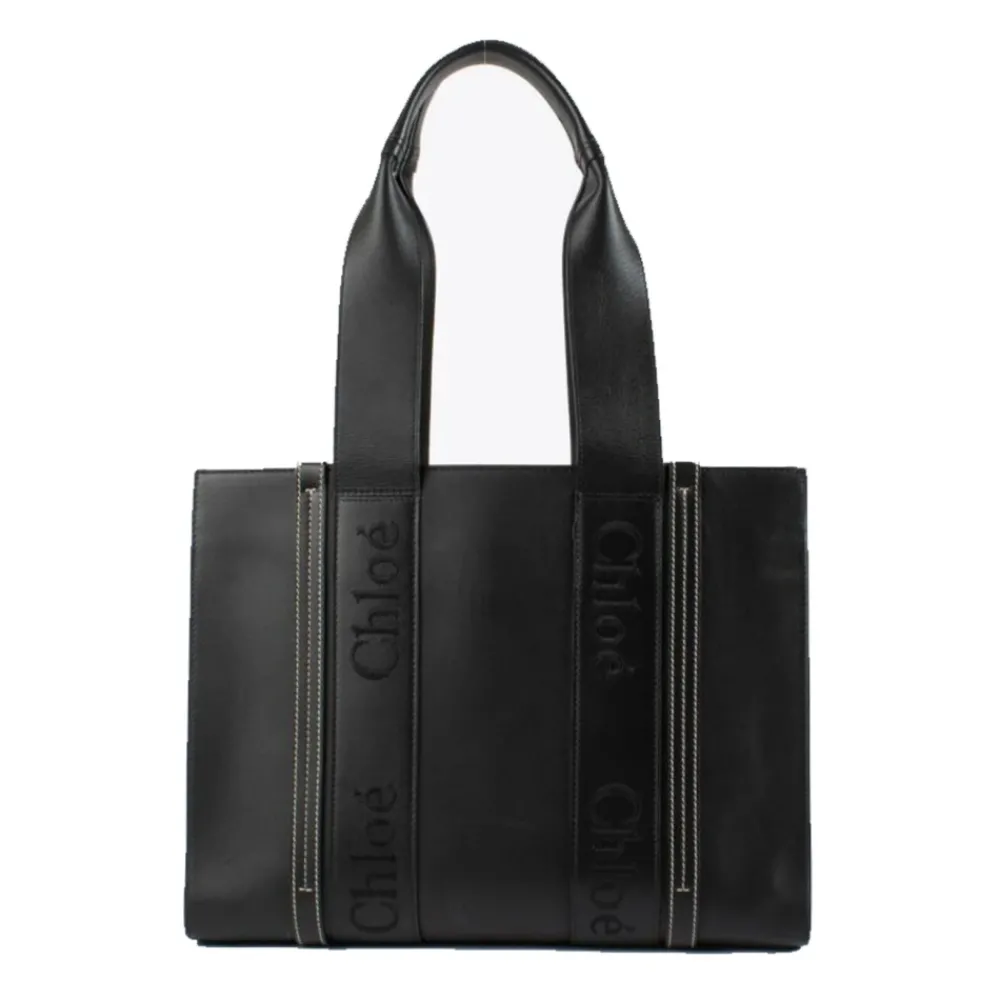 DAMES Chloé Woody Medium Leather Tote Bag
