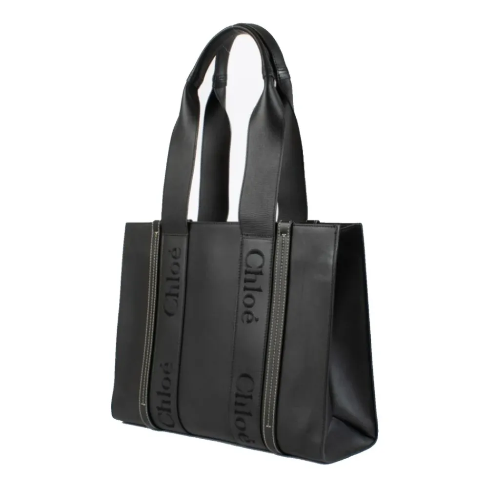 DAMES Chloé Woody Medium Leather Tote Bag
