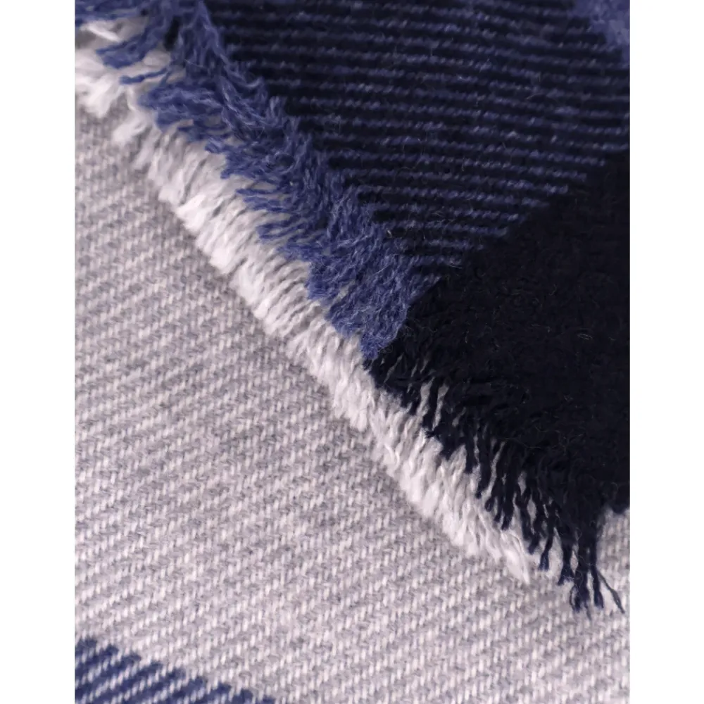 Heren Brunello Cucinelli Sjaals^Wool and Cashmere Checked Twill Scarf