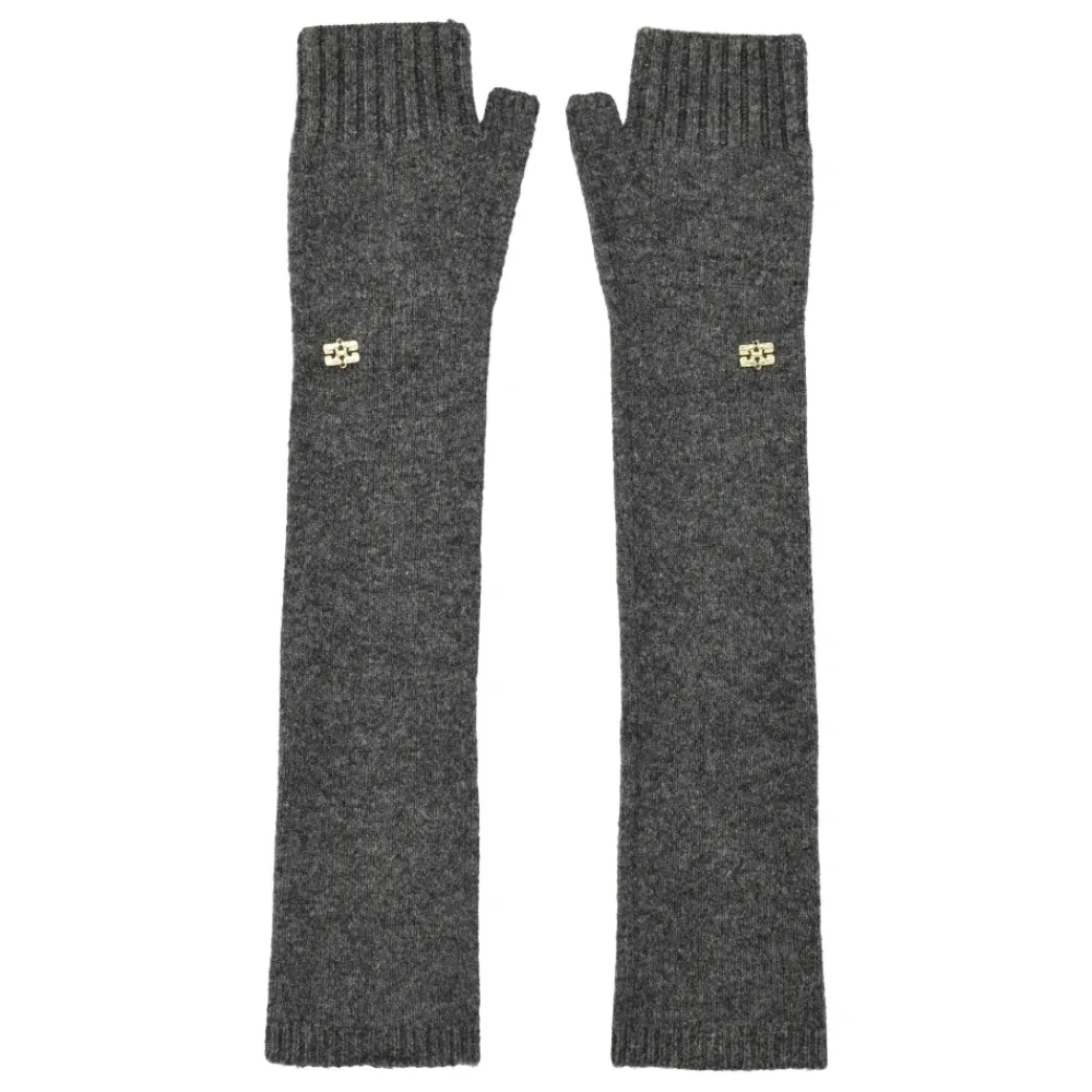 DAMES Ganni Wool Yak Mix Vingerloze Handschoenen