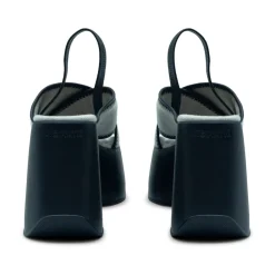 DAMES Vic Matié Sleehakken^Yoko Slipper Zandkleurig/Zwart Denim