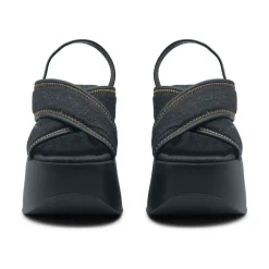 DAMES Vic Matié Sleehakken^Yoko e denim slof