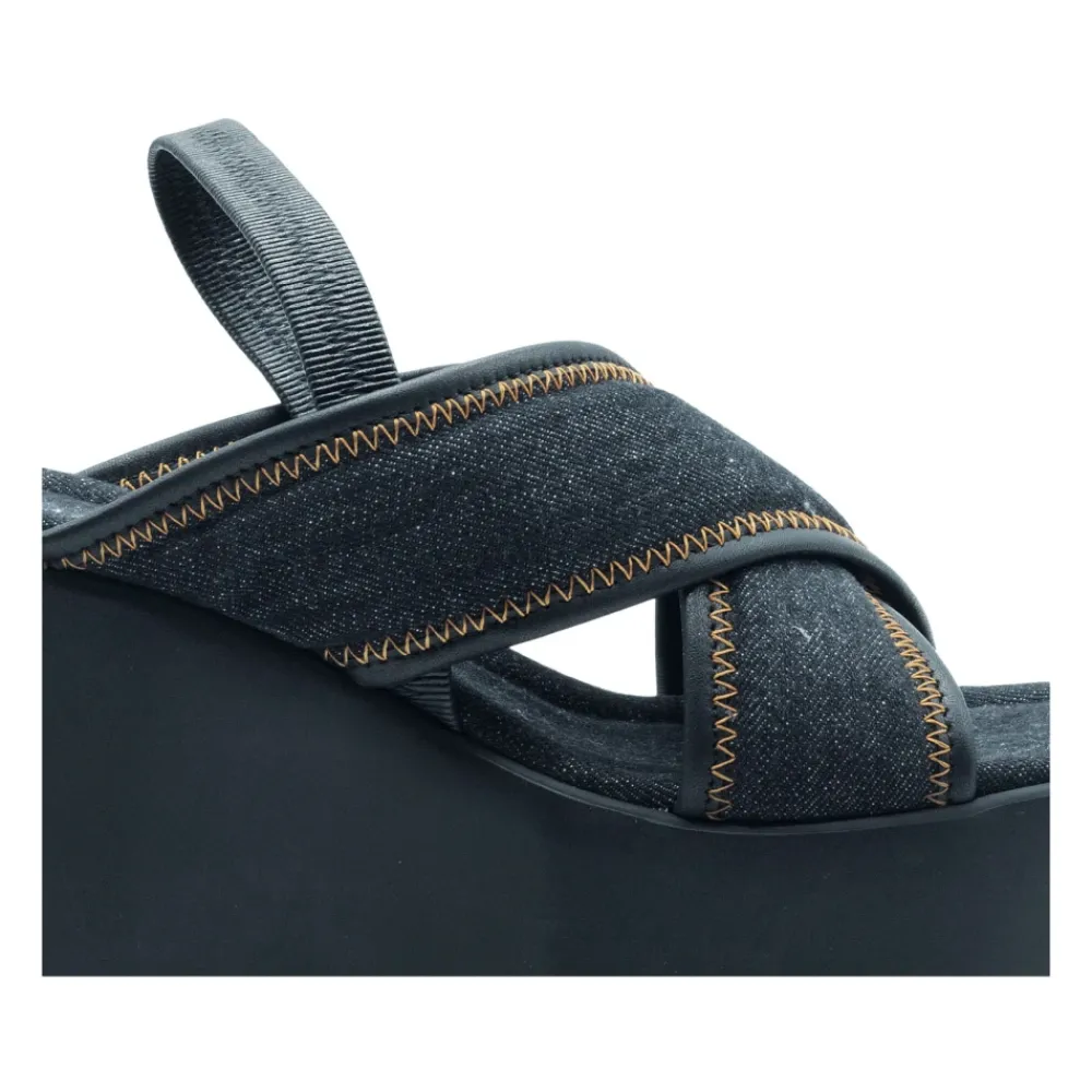 DAMES Vic Matié Sleehakken^Yoko e denim slof