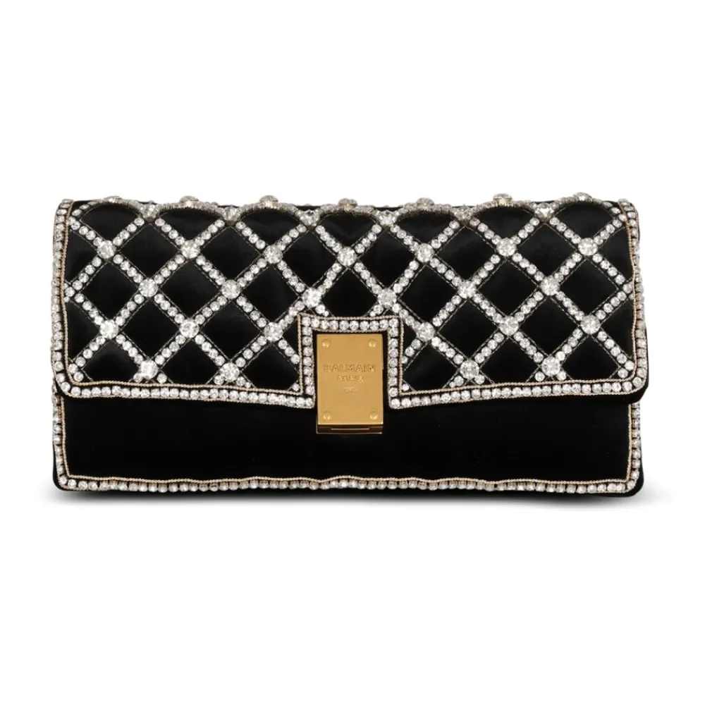 DAMES Balmain Zachte fluwelen en parels 1945 zak