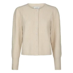 DAMES Neo Noir Zachte Gebreide Trui met Parelknoopjes