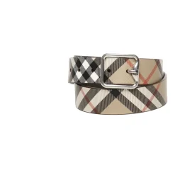 Heren Burberry Zand Riem met Palladium Gesp