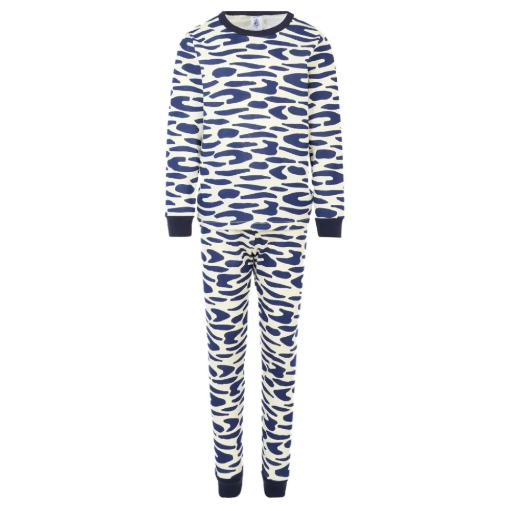 Petit Bateau Nachtkleding^Zebra Detail Ivoor Pyjama Set
