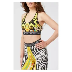 Custo Barcelona Zebra Print Racerback Sports Bra