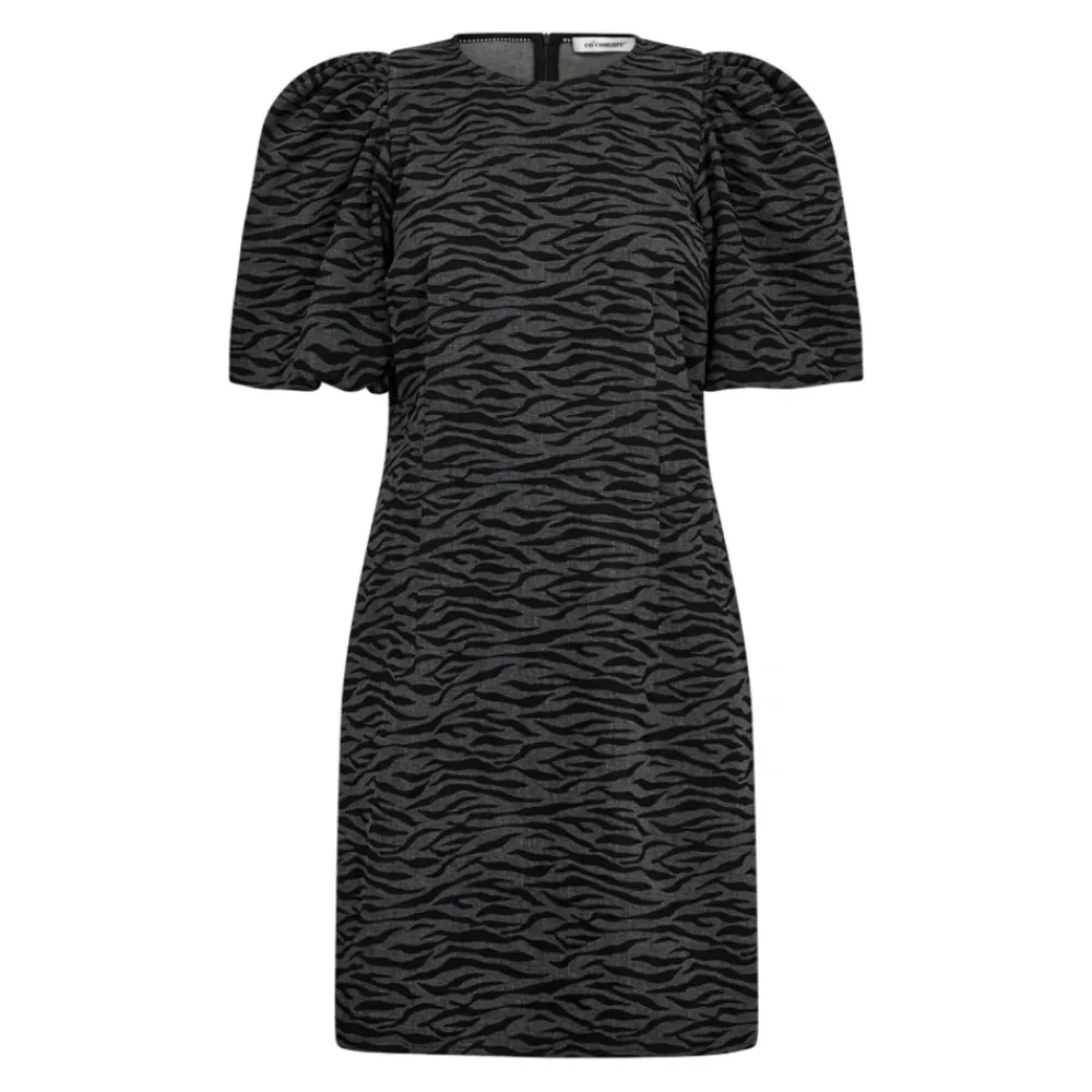 DAMES Co'Couture Zebracc Crop Puff Jurk