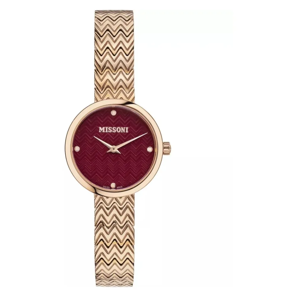 DAMES Missoni Horloges^Zigzag Rose Gold Bracelet Watch