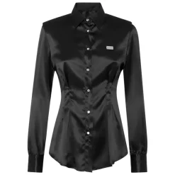 DAMES Philipp Plein Zijden Blouse met Gevulde Schouders