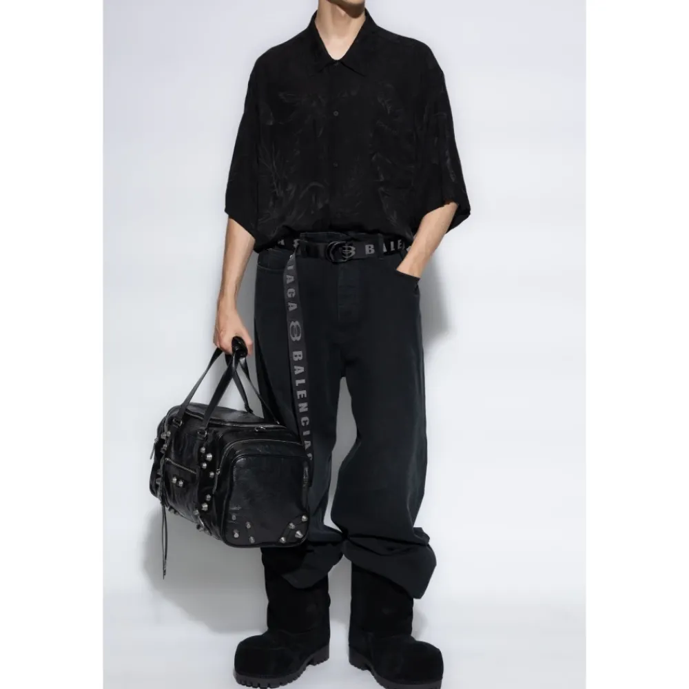 Heren Balenciaga Overhemden^Zijden overhemd met zak