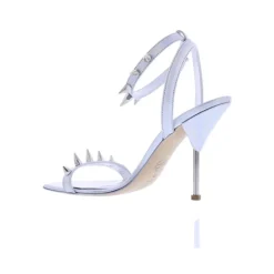 DAMES Alexander McQueen Zilver Spike Sandaal voor Vrouwen