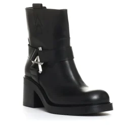 DAMES Elena Iachi Zilveren Biker Hakken met Rits