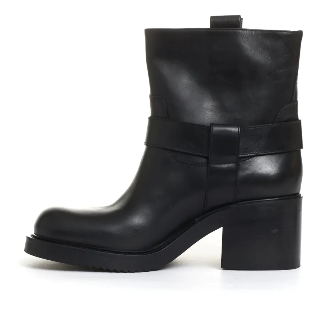 DAMES Elena Iachi Zilveren Biker Hakken met Rits