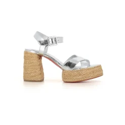 DAMES Christian Louboutin Zilveren Hoge Hak Sandalen voor Vrouwen