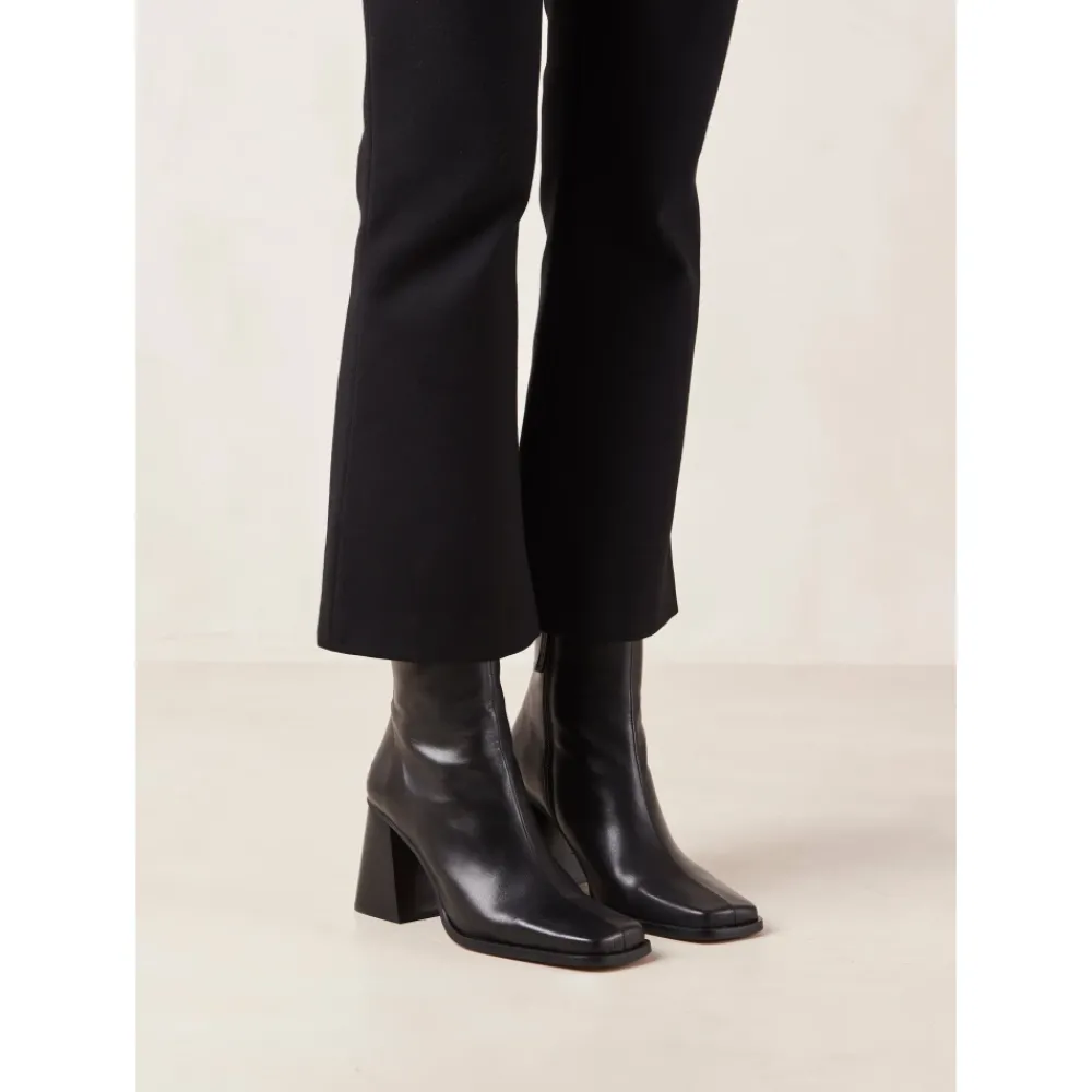 DAMES ALOHAS Enkellaarsjes|Laarzen^Zuid e Leren Enkellaarzen