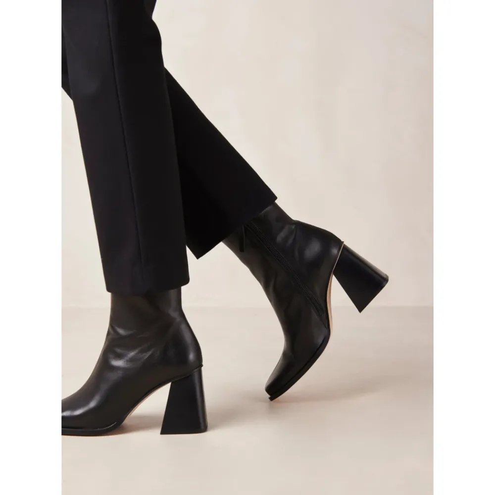 DAMES ALOHAS Enkellaarsjes|Laarzen^Zuid e Leren Enkellaarzen