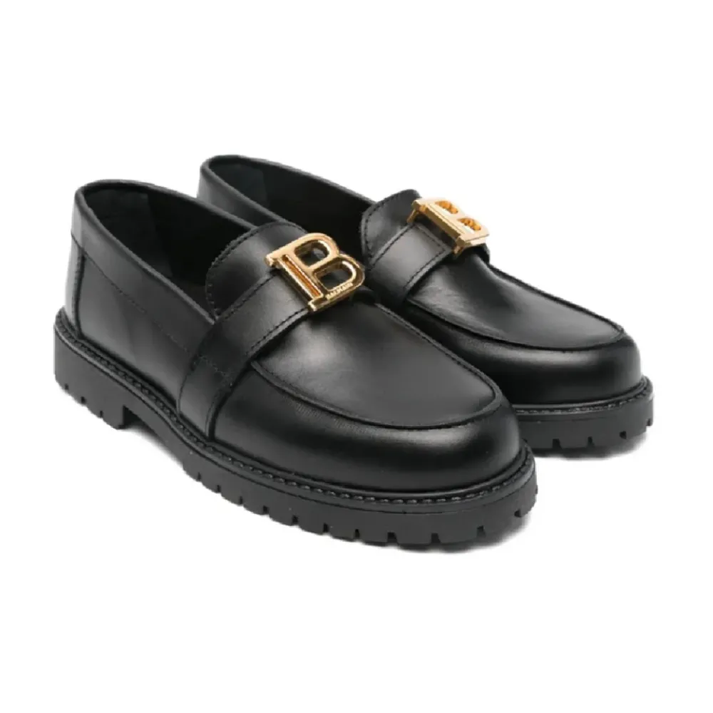 Balmain Goud Loafer Schoenen Stijlvol