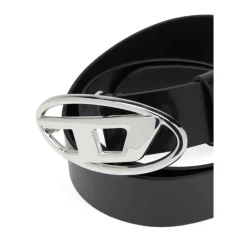 DAMES Diesel Kalfsleer Logo-Gesp Riem