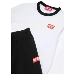 Diesel Zwart Pyjama Set met Rood Logo