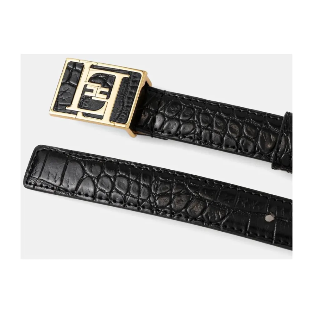 DAMES Elisabetta Franchi Riemen^Synthetisch Leren Riem met Gespsluiting