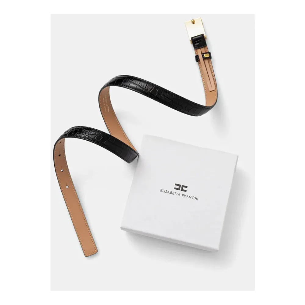 DAMES Elisabetta Franchi Riemen^Synthetisch Leren Riem met Gespsluiting