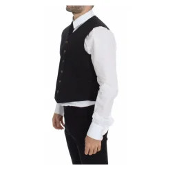 Heren Dolce & Gabbana V-hals Jurk Vest Klassieke Pasvorm