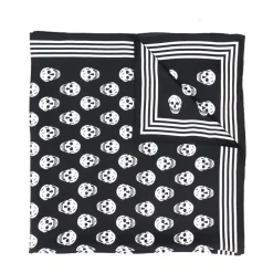 DAMES Alexander McQueen Sjaals^Zijden Mini Skull Print Sjaal