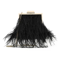 DAMES Kazar e avondhandtas met veren