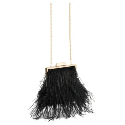 DAMES Kazar e avondhandtas met veren