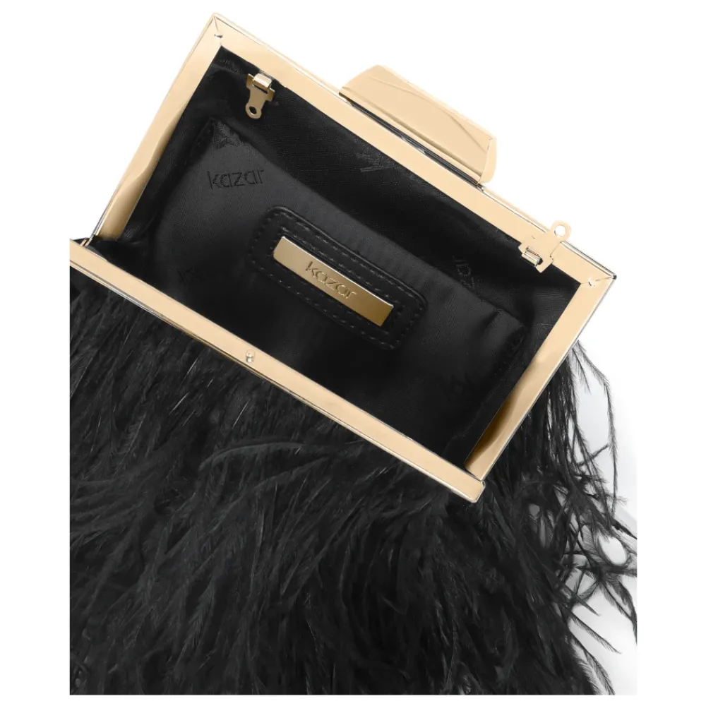 DAMES Kazar e avondhandtas met veren