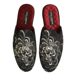 Heren Dolce & Gabbana Pantoffels^e Bloemen Jacquard Slides Schoenen