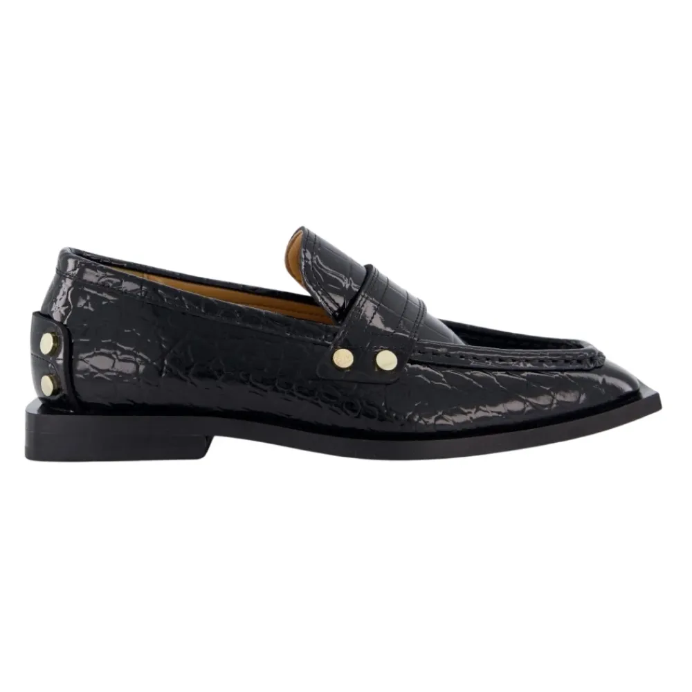 DAMES Ganni e Croco Loafers voor Dames
