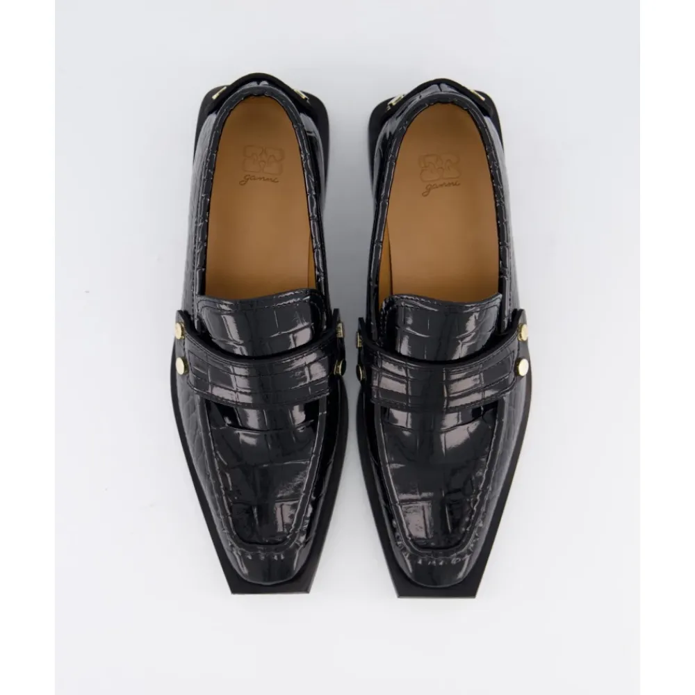 DAMES Ganni e Croco Loafers voor Dames