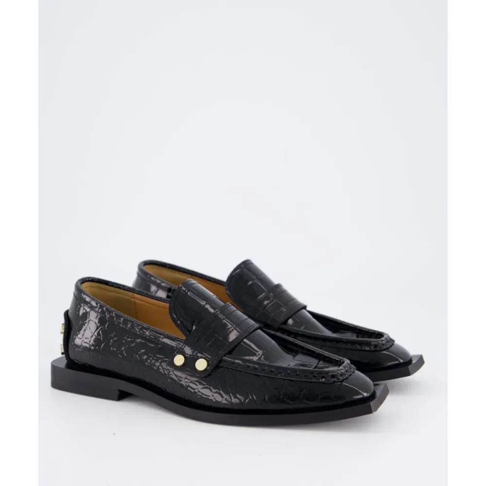 DAMES Ganni e Croco Loafers voor Dames