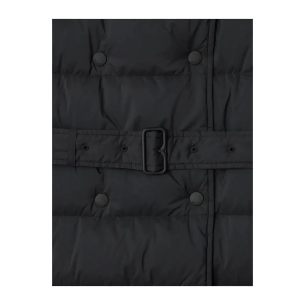 DAMES Burberry e dubbelrijige jas met afneembare capuchon