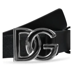Dolce & Gabbana Riemen En Bretels^e elastische riem met zilveren gesp