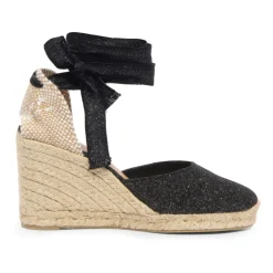 DAMES Castañer Sleehakken^e en gouden espadrilles met sleehak