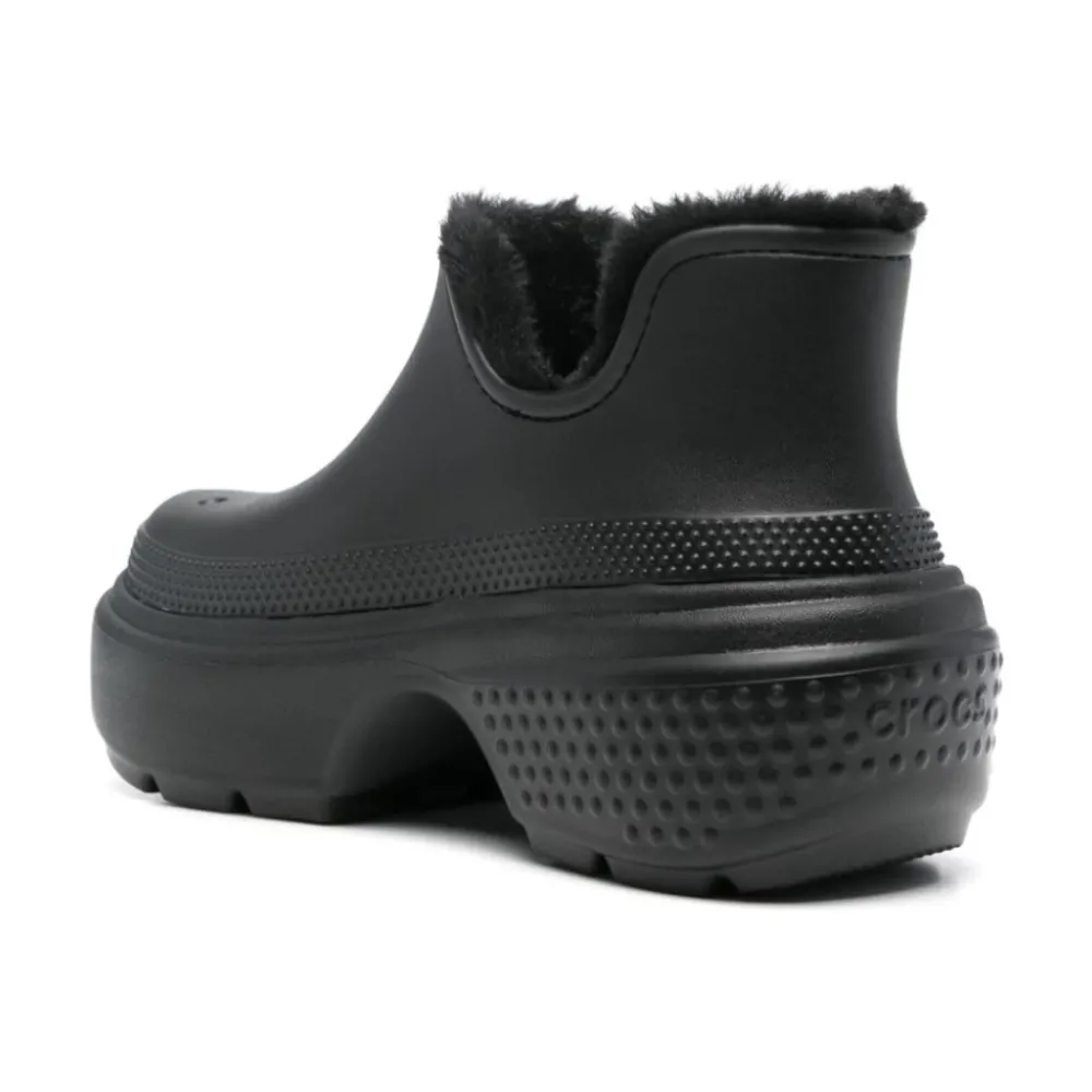 Heren Crocs e enkellaarsjes met faux-fur voering