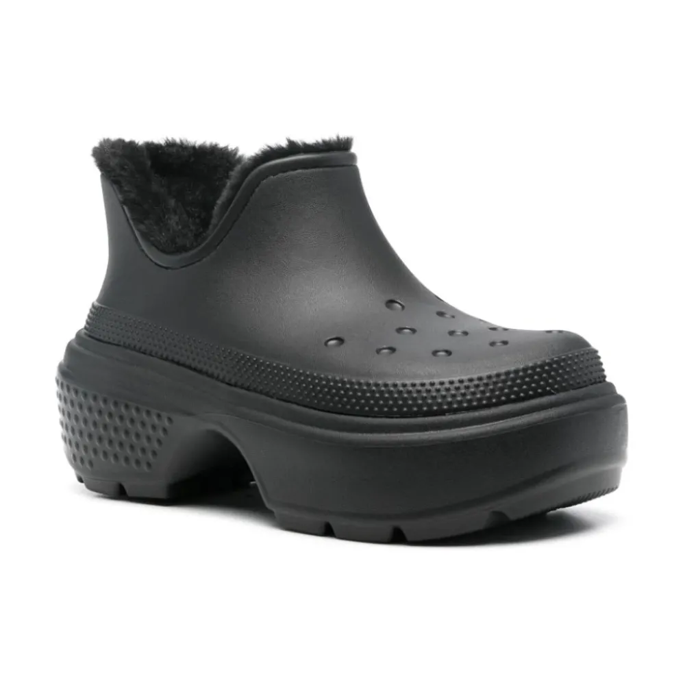 Heren Crocs e enkellaarsjes met faux-fur voering