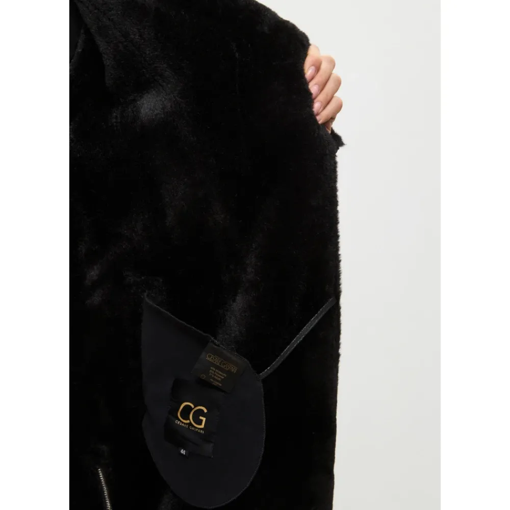 DAMES Cesare Gaspari Trenchcoats & Mantels^e Faux Reversible Shearling Lange Jas