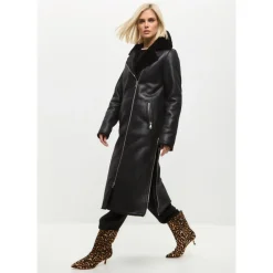 DAMES Cesare Gaspari Trenchcoats & Mantels^e Faux Reversible Shearling Lange Jas