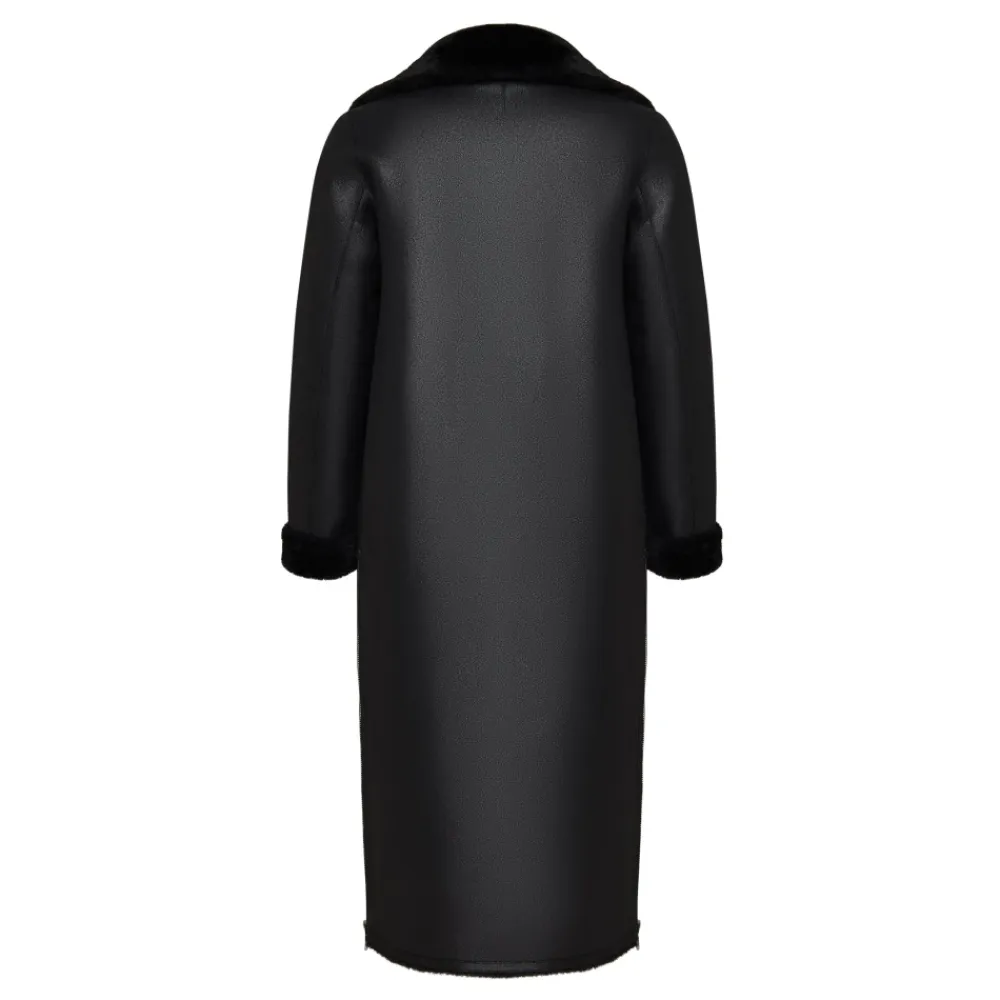 DAMES Cesare Gaspari Trenchcoats & Mantels^e Faux Reversible Shearling Lange Jas