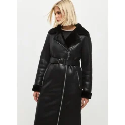 DAMES Cesare Gaspari Trenchcoats & Mantels^e Faux Reversible Shearling Lange Jas