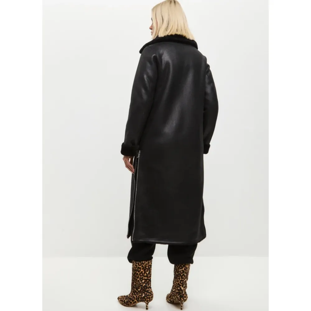 DAMES Cesare Gaspari Trenchcoats & Mantels^e Faux Reversible Shearling Lange Jas